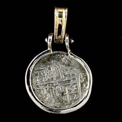 Atocha Jewelry - Small Silver Coin Pendant Back