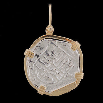 Atocha Jewelry - Medium Pieces of 8 Silver Coin Pendant Back