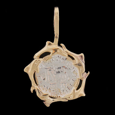 Atocha Jewelry - Small Silver Coin Pendant Charm Front
