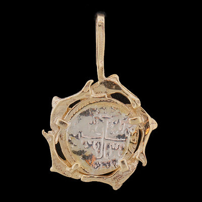 Atocha Jewelry - Small Silver Coin Pendant Charm Back