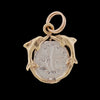 Atocha Jewelry - Small Silver Coin Double Dolphin Pendant Front