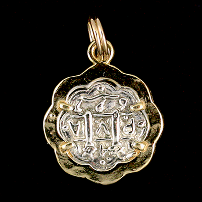 Atocha Jewelry - Small Pillar Silver Coin Pendant Back