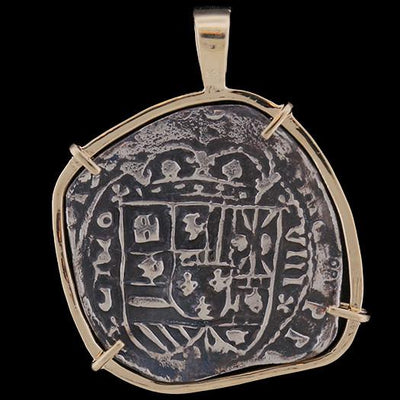 Atocha Jewelry - Odd Shape 8 Reale Silver Coin Pendant