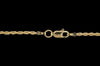 Gold-Plated Sterling Silver Diamond Cut Rope Chain - 1.85mm