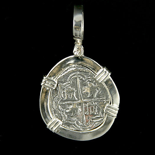 Atocha Jewelry - 1 Reale Trillion Silver Coin Pendant Front