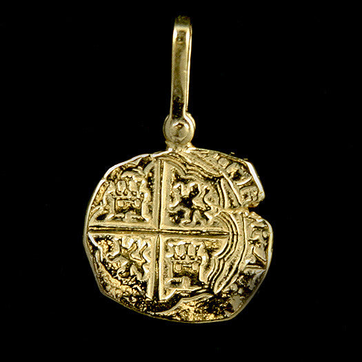 Atocha Jewelry - Piece of Two Gold Coin Pendant Front