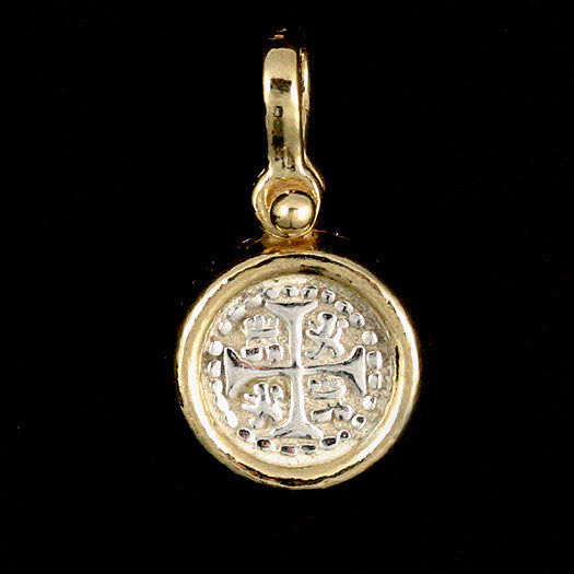 Atocha Jewelry- Mini Silver Coin Pendant Front